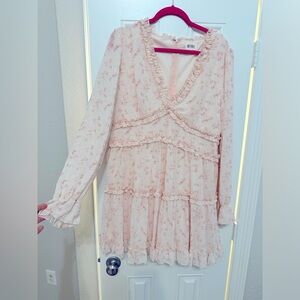 Light pink floral dress size 1X